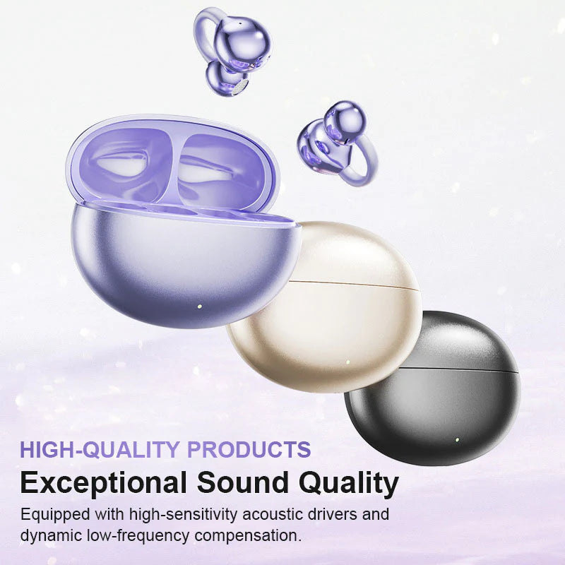 Open-Ear Bluetooth Headphones with AI Noise Reduction