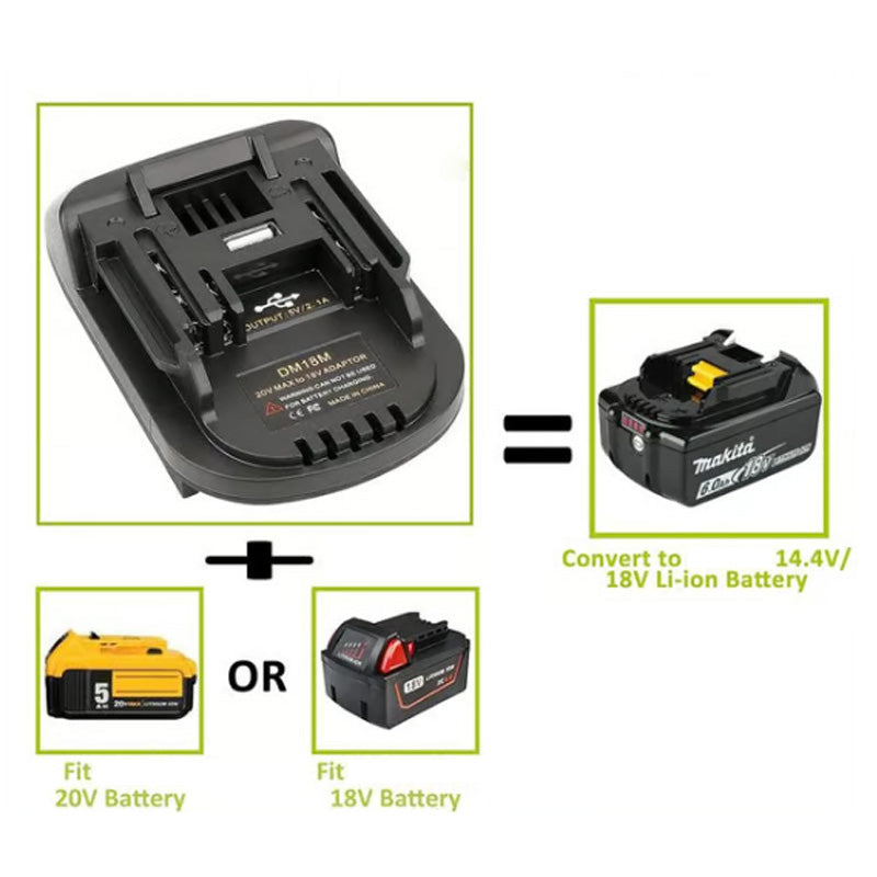 18V Lithium Battery Adapter for Power Tools