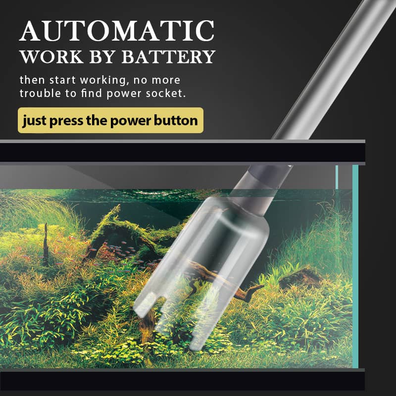 Rechargeable Electric Aquarium Gravel Cleaner for Fish Tanks