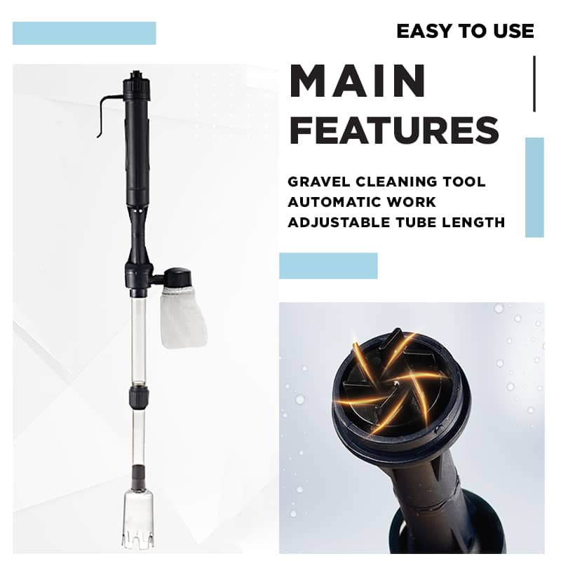 Rechargeable Electric Aquarium Gravel Cleaner for Fish Tanks