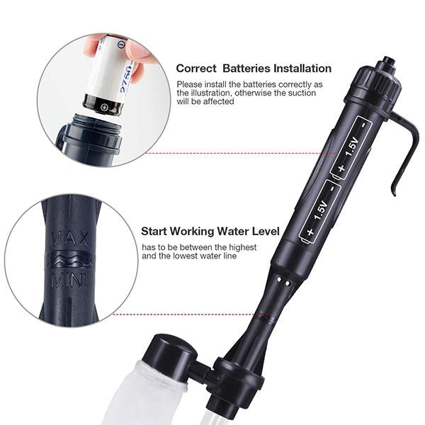 Rechargeable Electric Aquarium Gravel Cleaner for Fish Tanks