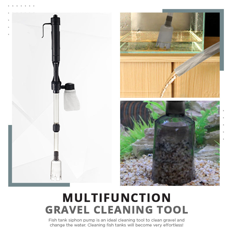 Rechargeable Electric Aquarium Gravel Cleaner for Fish Tanks