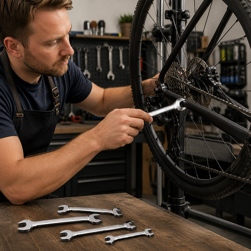 Professional Chrome Vanadium Steel Open-End Wrench Set