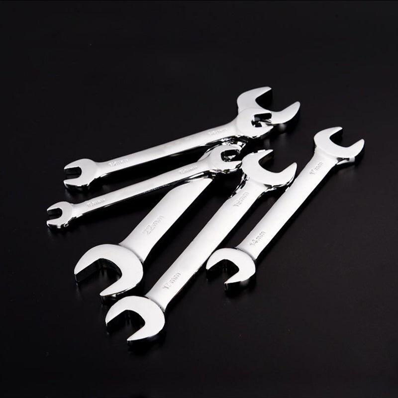 Professional Chrome Vanadium Steel Open-End Wrench Set