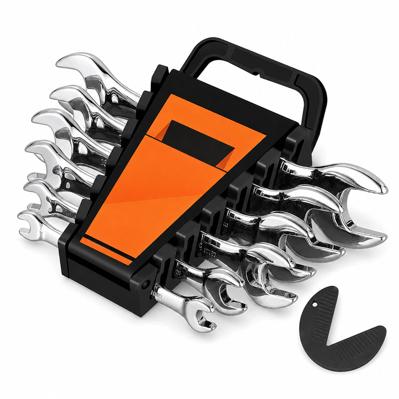 Professional Chrome Vanadium Steel Open-End Wrench Set