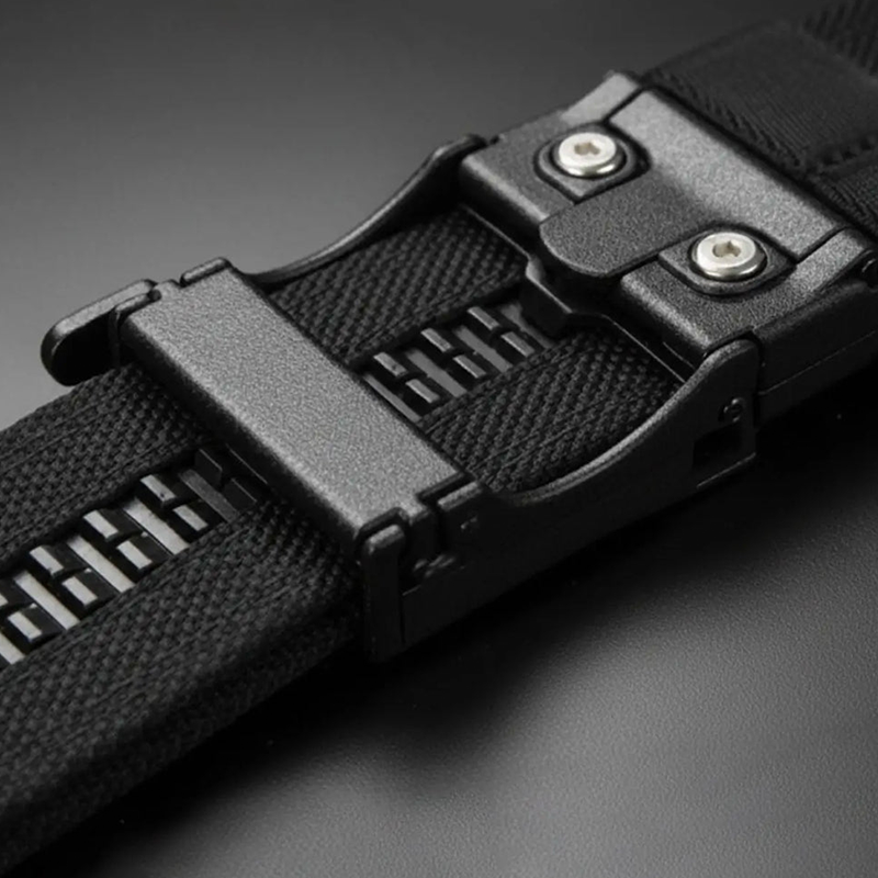 Men's Heavy-Duty Webbing Belt with Automatic Buckle
