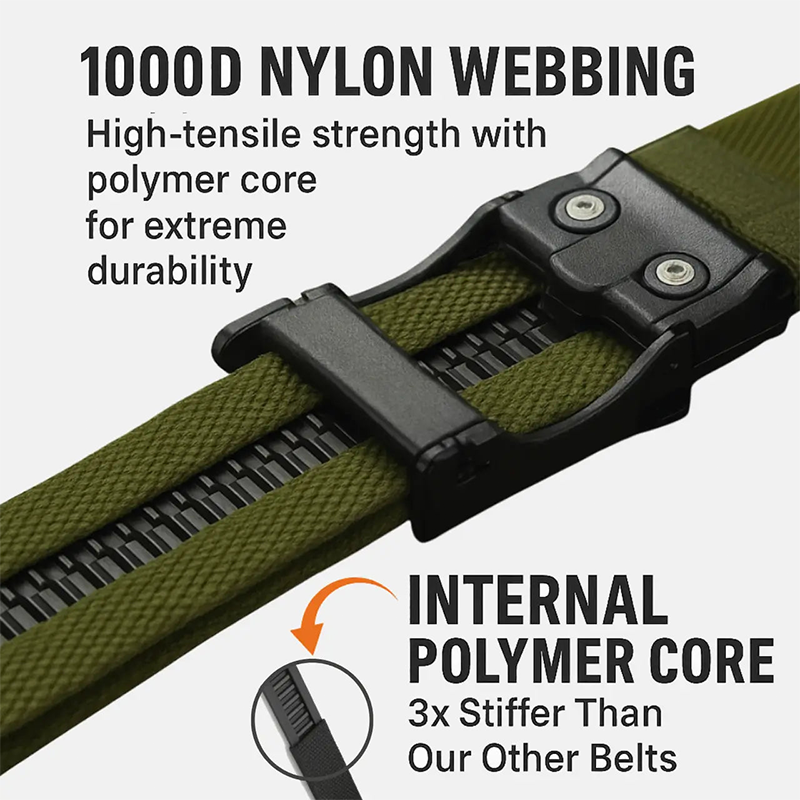 Men's Heavy-Duty Webbing Belt with Automatic Buckle