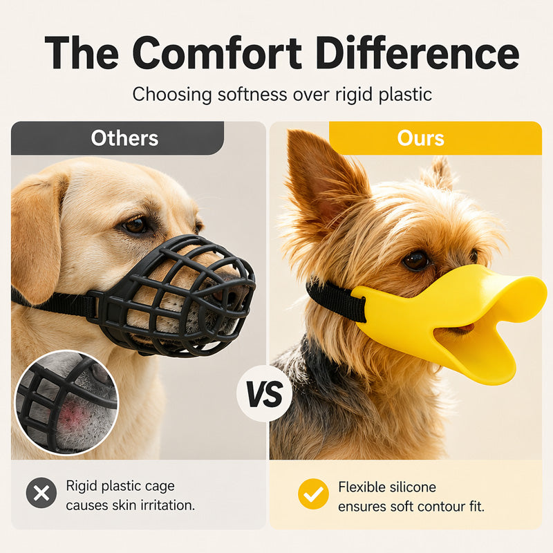 Cute Duck Bill Silicone Dog Muzzle