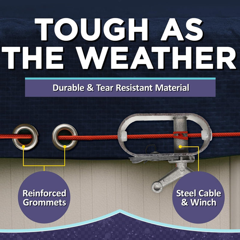 210D Oxford Round Pool Cover with Ratchet System