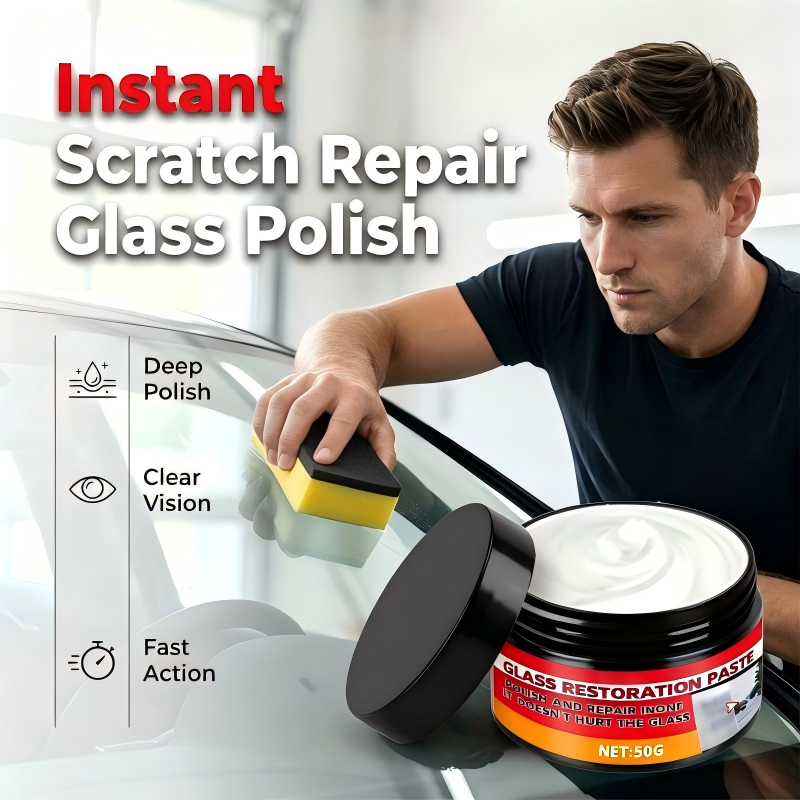 Car Glass Scratch Repair Polish Paste with Sponge