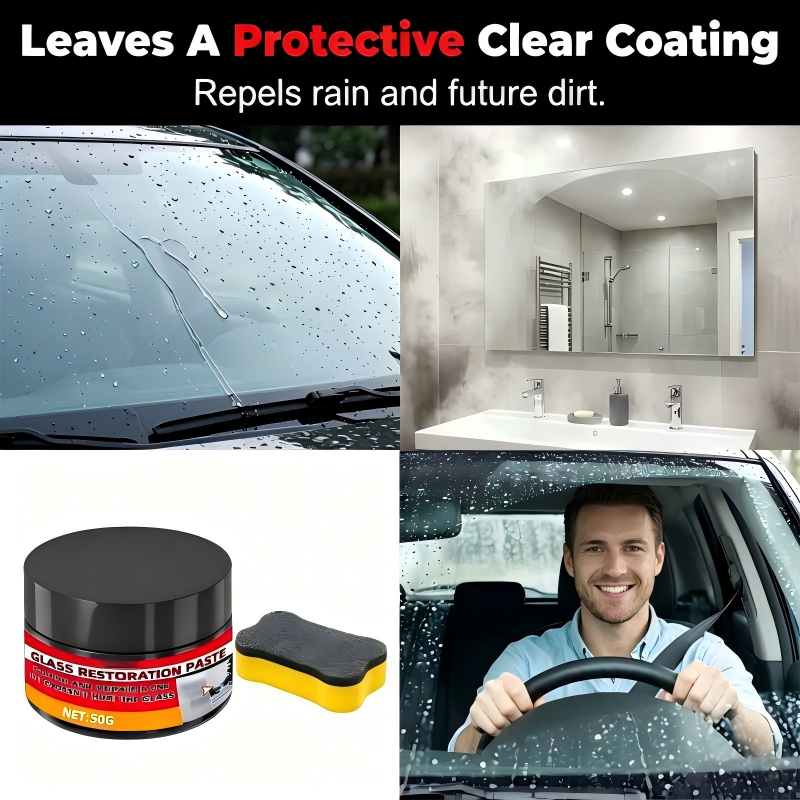 Car Glass Scratch Repair Polish Paste with Sponge