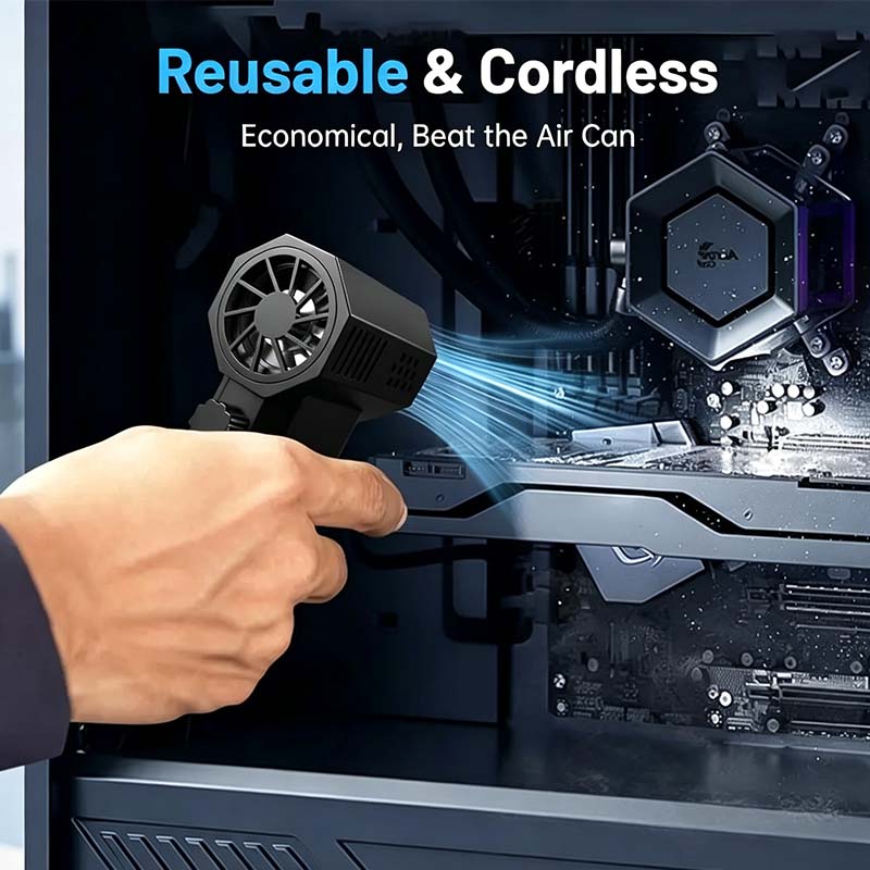 High-Speed Handheld Turbine Fan with Brushless Motor