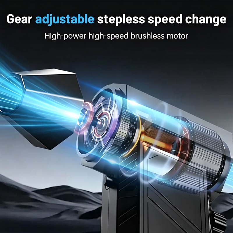 High-Speed Handheld Turbine Fan with Brushless Motor