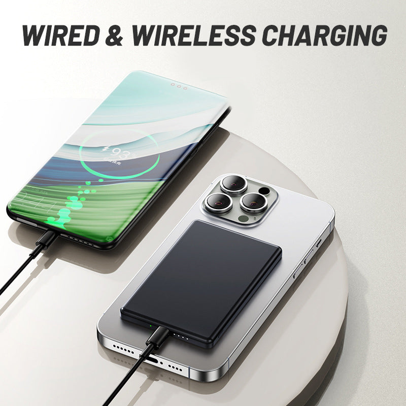 Ultra-Thin Magnetic Power Bank with 5000mAh Capacity