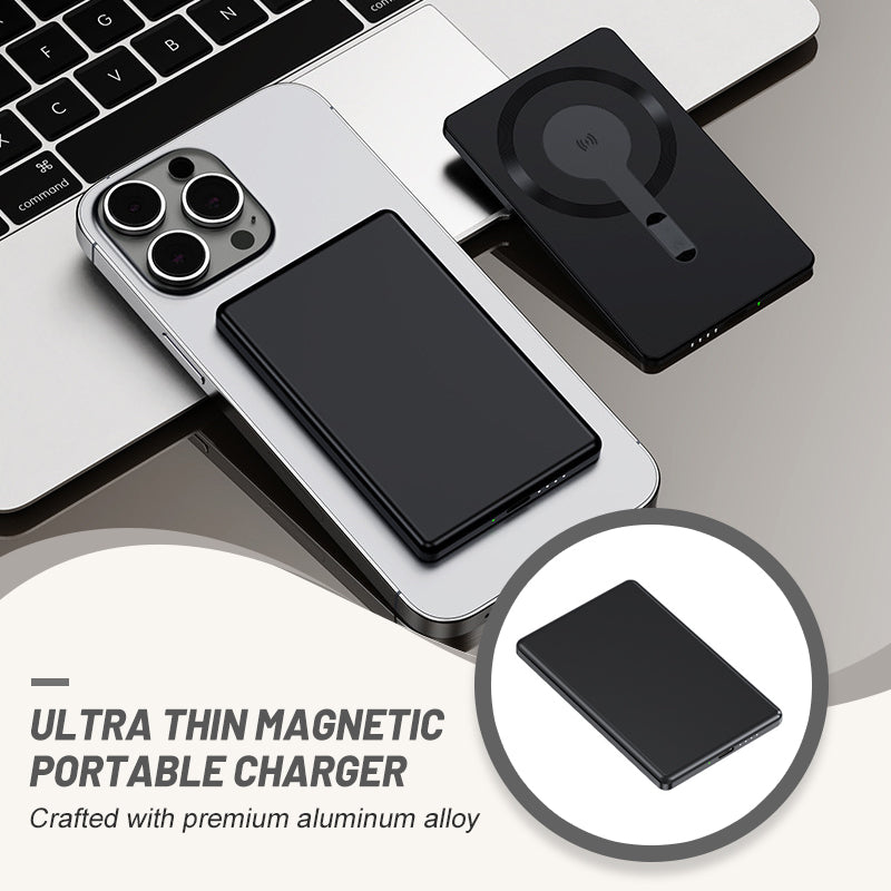 Ultra-Thin Magnetic Power Bank with 5000mAh Capacity