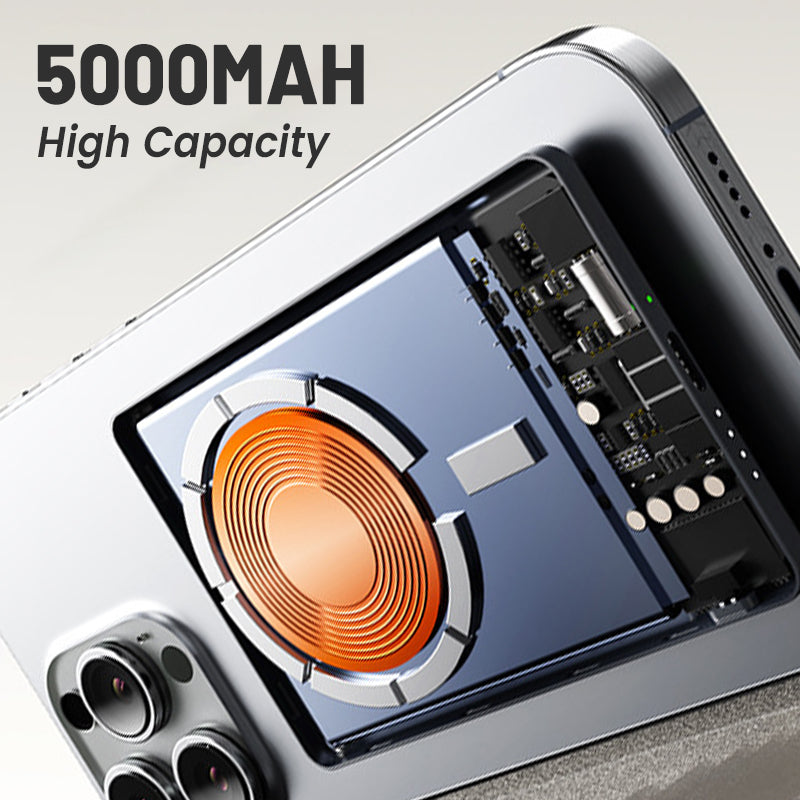 Ultra-Thin Magnetic Power Bank with 5000mAh Capacity