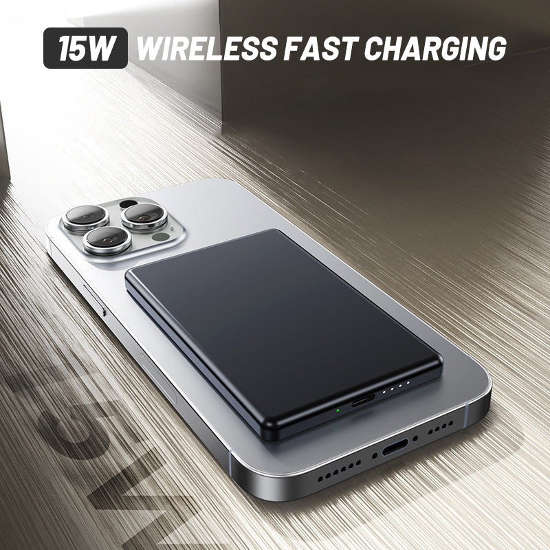Ultra-Thin Magnetic Power Bank with 5000mAh Capacity