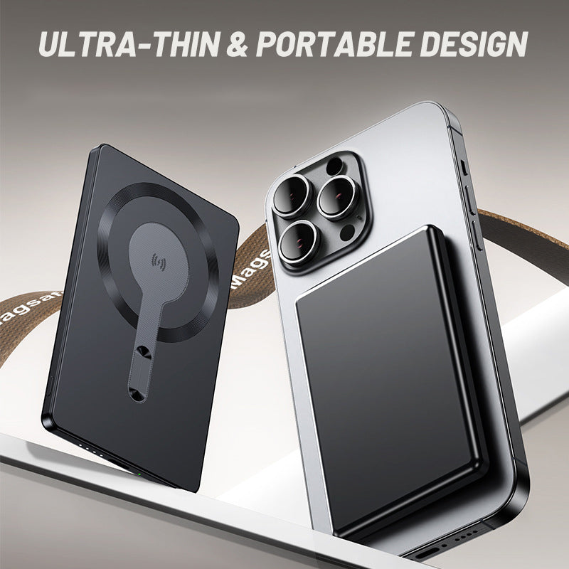 Ultra-Thin Magnetic Power Bank with 5000mAh Capacity