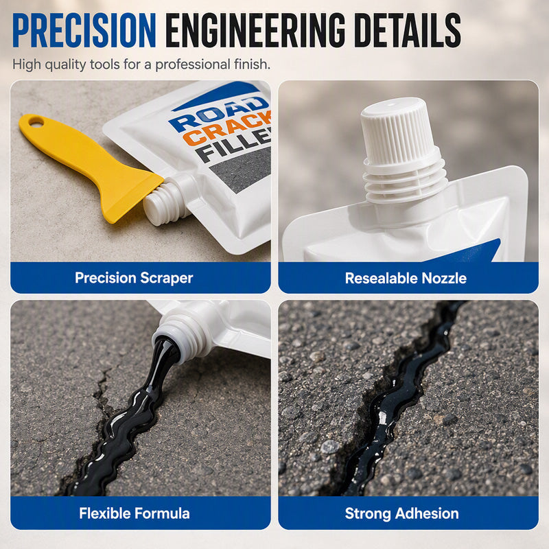 Fast-Acting Crack Sealant for Asphalt Concrete Walls and Joints 200g