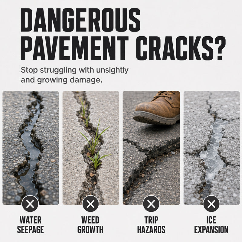 Fast-Acting Crack Sealant for Asphalt Concrete Walls and Joints 200g