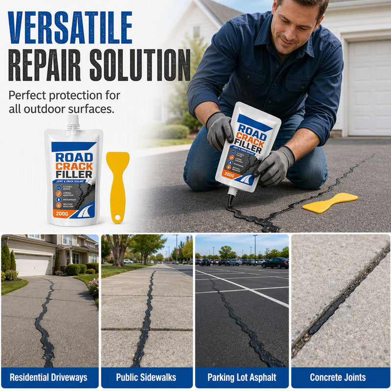 Fast-Acting Crack Sealant for Asphalt Concrete Walls and Joints 200g