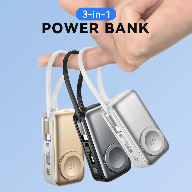 3-in-1 Magnetic Wireless Power Bank 5000mAh