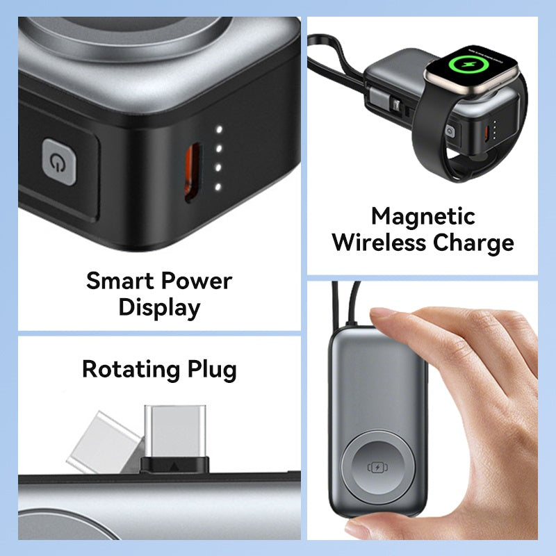 3-in-1 Magnetic Wireless Power Bank 5000mAh
