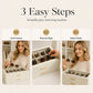 2-Tier Sunglasses Organizer Box with Transparent Glass Top