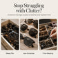 2-Tier Sunglasses Organizer Box with Transparent Glass Top