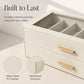 2-Tier Sunglasses Organizer Box with Transparent Glass Top