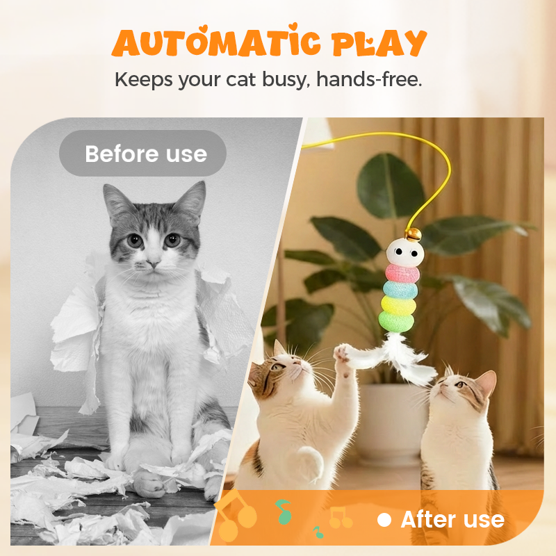 Automatic Retractable Cat Toy with Irregular Motion