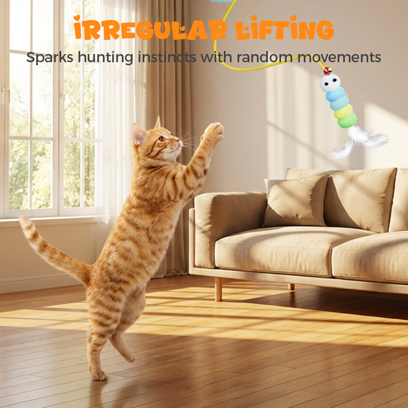 Automatic Retractable Cat Toy with Irregular Motion