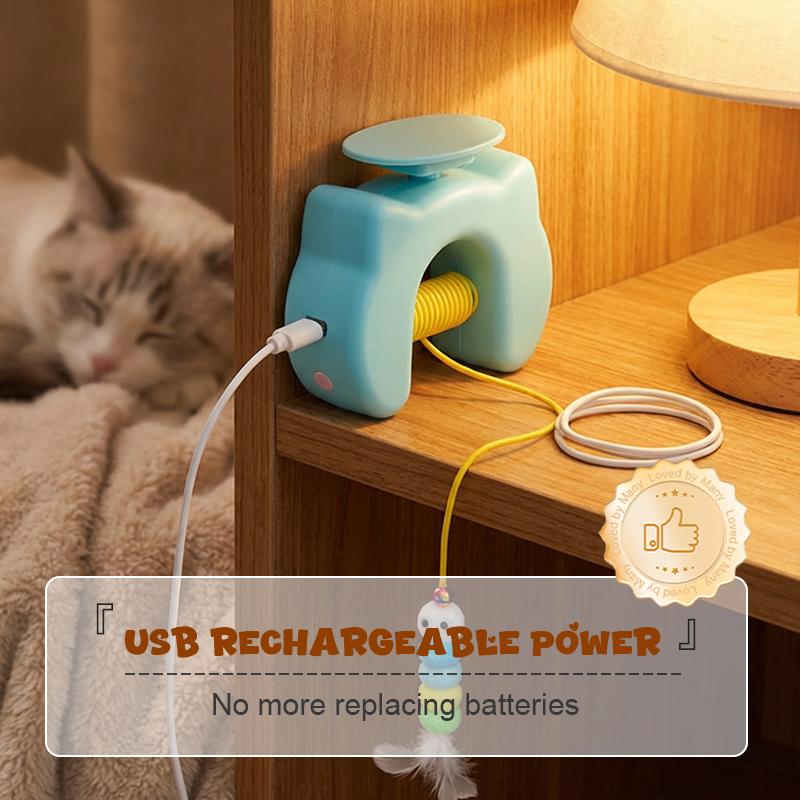 Automatic Retractable Cat Toy with Irregular Motion
