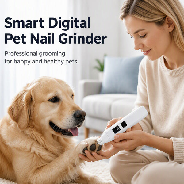 Smart Digital Pet Nail Grinder with LED Indicator