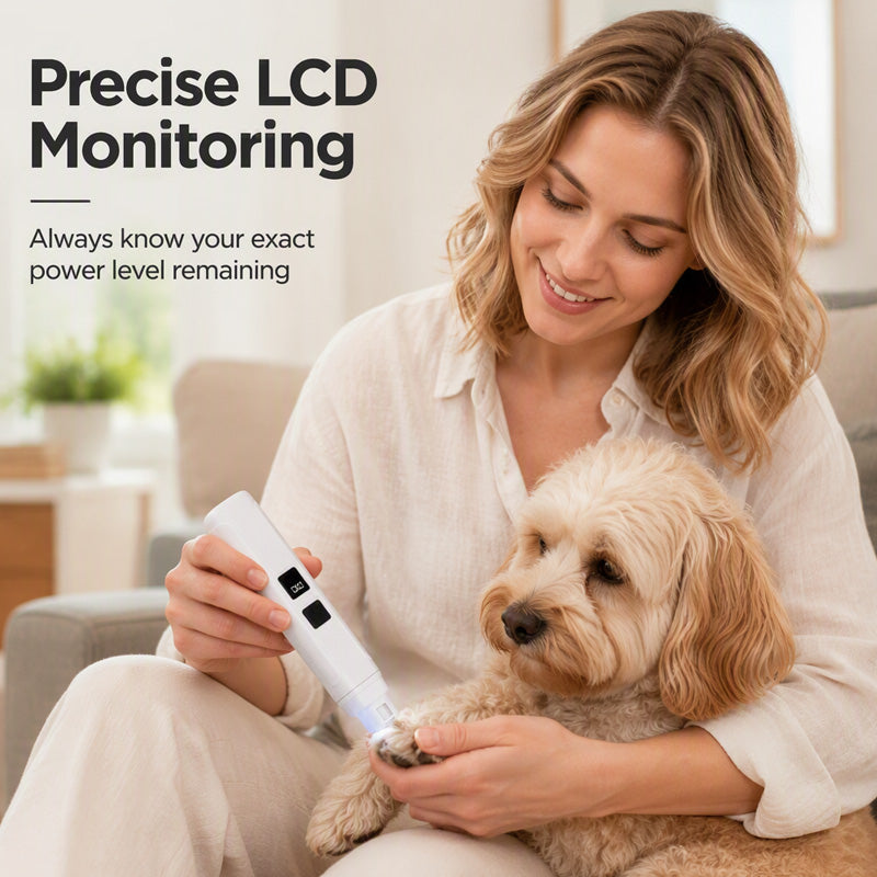 Smart Digital Pet Nail Grinder with LED Indicator
