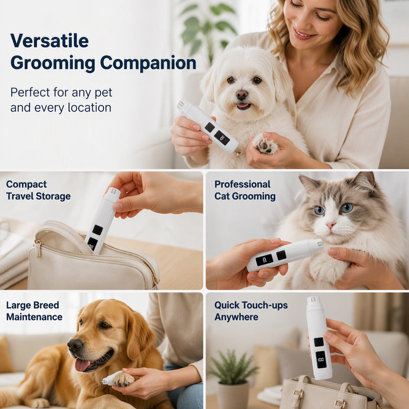 Smart Digital Pet Nail Grinder with LED Indicator
