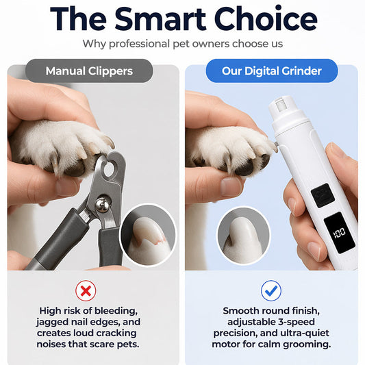 Smart Digital Pet Nail Grinder with LED Indicator