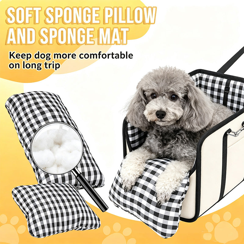 Console Dog Car Seat with Safety Tether