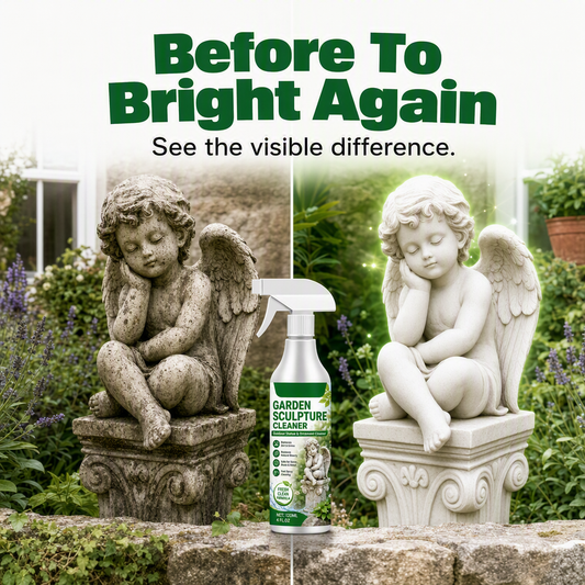 Powerful Garden Sculpture Cleaner Spray with Microfiber Towel