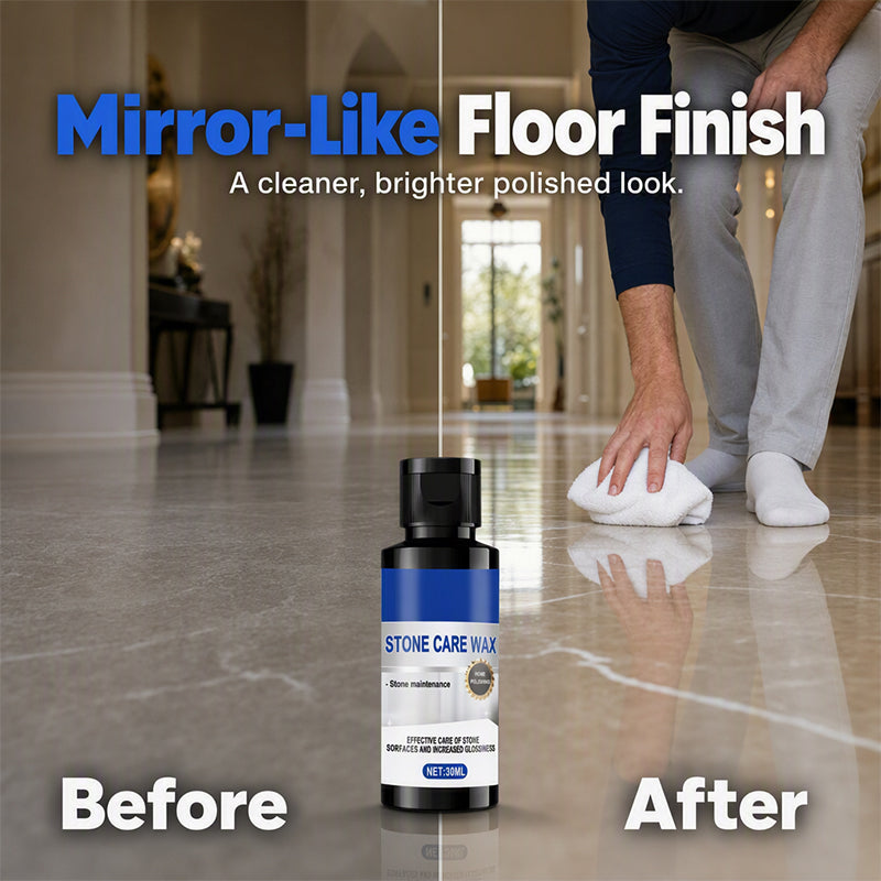 High-Gloss Stone Care Wax with Sponge