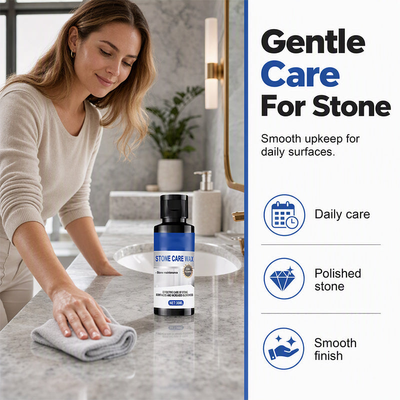 High-Gloss Stone Care Wax with Sponge