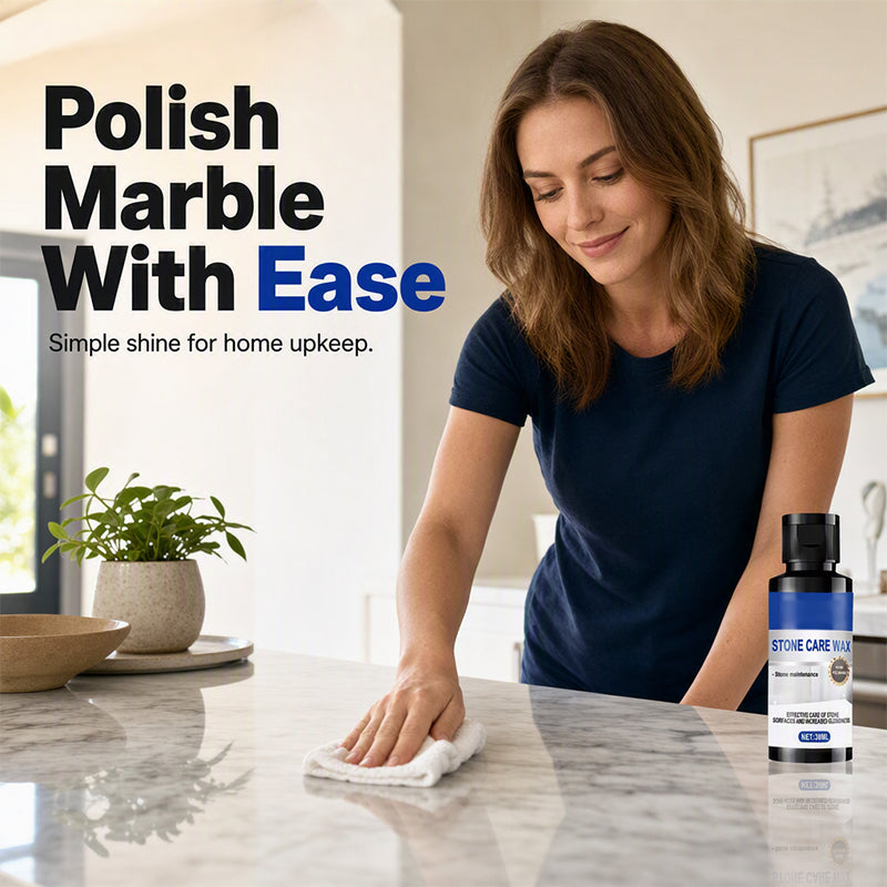 High-Gloss Stone Care Wax with Sponge