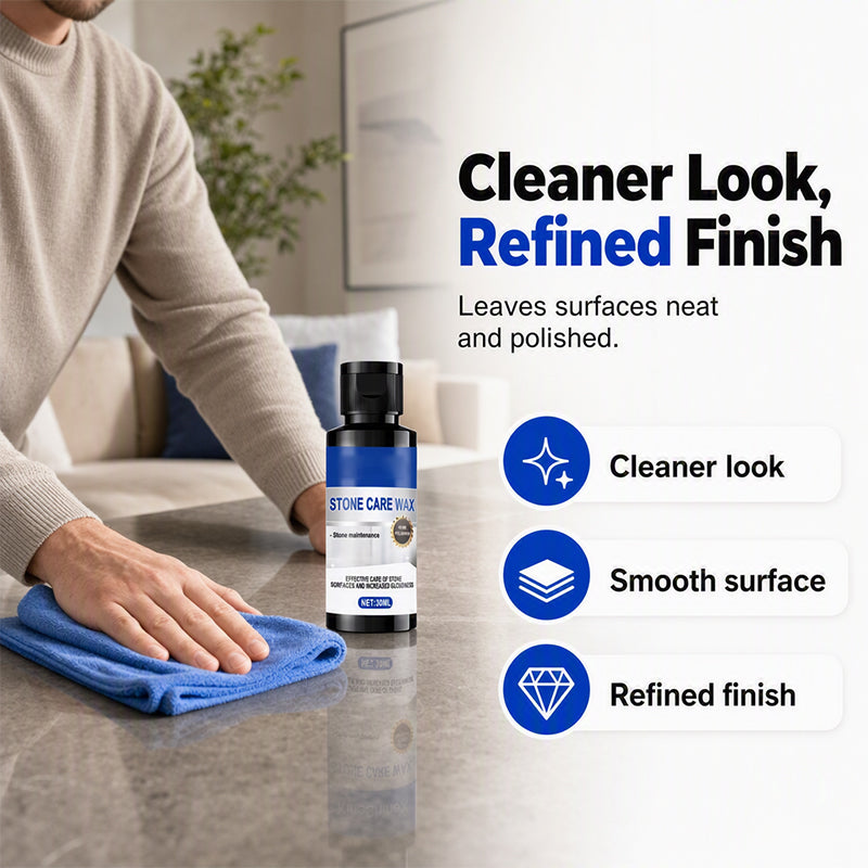 High-Gloss Stone Care Wax with Sponge