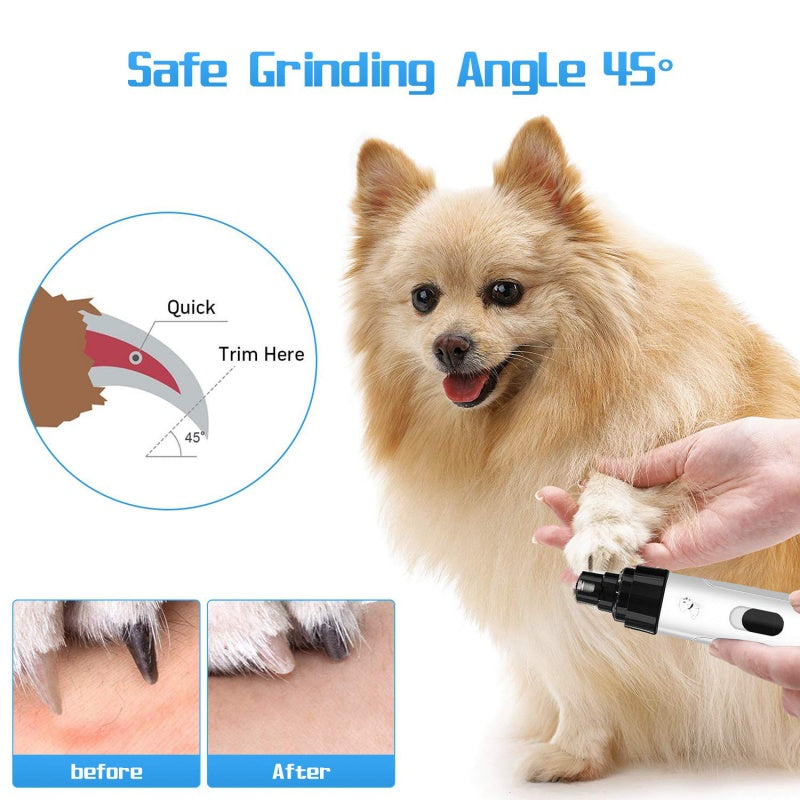 Pet Nail Grinder Set with 2-Speed Silent Operation