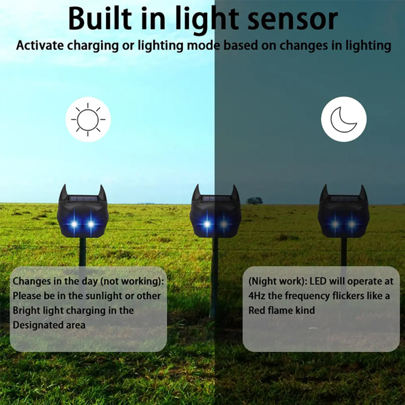 Solar Powered Animal Repeller with Smart Light Sensor