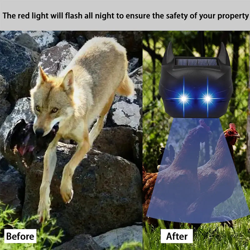 Solar Powered Animal Repeller with Smart Light Sensor