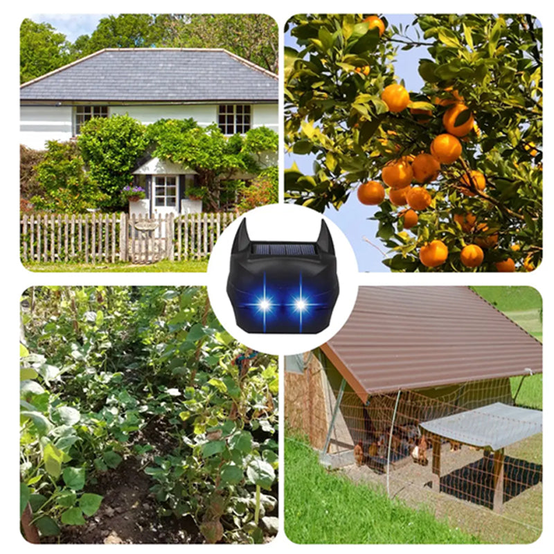 Solar Powered Animal Repeller with Smart Light Sensor