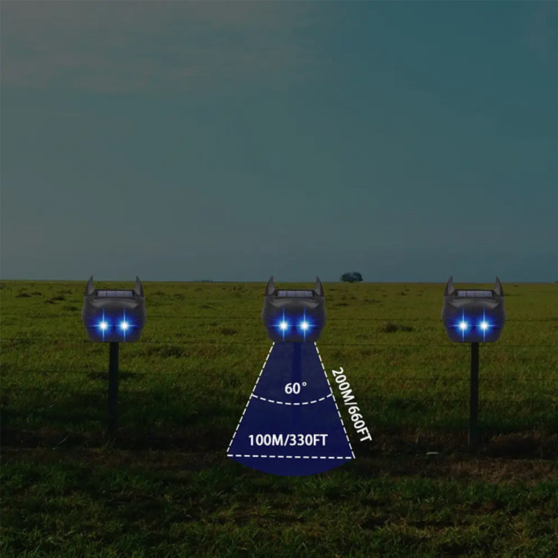 Solar Powered Animal Repeller with Smart Light Sensor