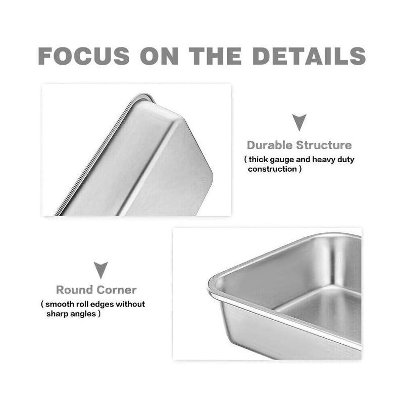 Stainless Steel High-Sided Cat Litter Box for Multi-Cat Homes