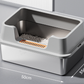 Stainless Steel High-Sided Cat Litter Box for Multi-Cat Homes